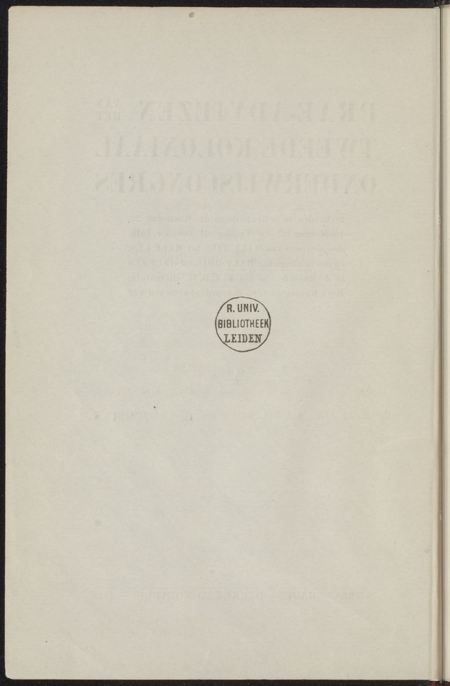 Prae-adviezen van het tweede koloniaal onderwijscongres, te houden te 's-Gravenhage op Woensdag 22, Donderdag 23 en Vrijdag 24 October 1919 .. - 