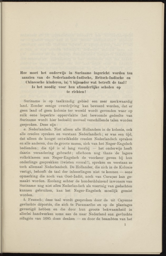 Prae-adviezen van het tweede koloniaal onderwijscongres, te houden te 's-Gravenhage op Woensdag 22, Donderdag 23 en Vrijdag 24 October 1919 .. - 