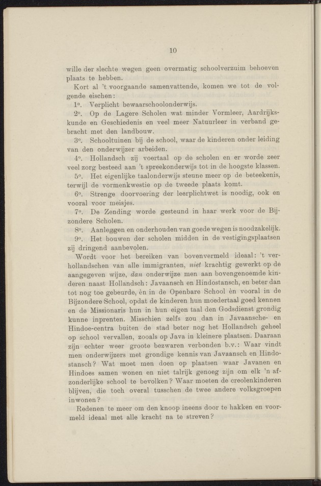 Prae-adviezen van het tweede koloniaal onderwijscongres, te houden te 's-Gravenhage op Woensdag 22, Donderdag 23 en Vrijdag 24 October 1919 .. - 