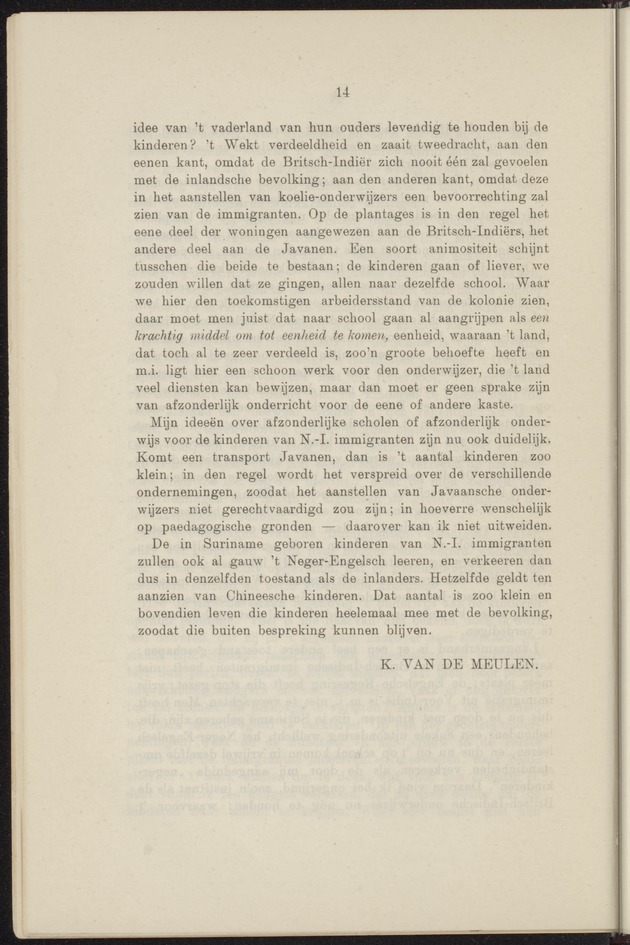 Prae-adviezen van het tweede koloniaal onderwijscongres, te houden te 's-Gravenhage op Woensdag 22, Donderdag 23 en Vrijdag 24 October 1919 .. - 