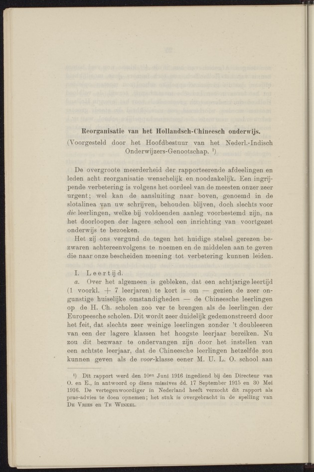 Prae-adviezen van het tweede koloniaal onderwijscongres, te houden te 's-Gravenhage op Woensdag 22, Donderdag 23 en Vrijdag 24 October 1919 .. - 