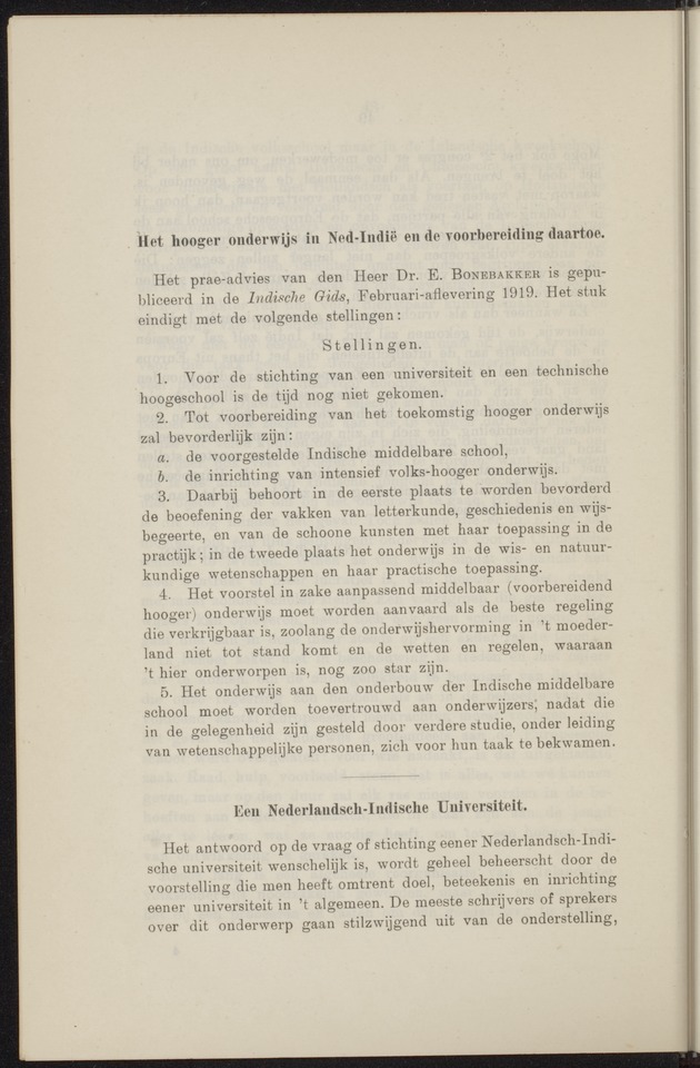 Prae-adviezen van het tweede koloniaal onderwijscongres, te houden te 's-Gravenhage op Woensdag 22, Donderdag 23 en Vrijdag 24 October 1919 .. - 
