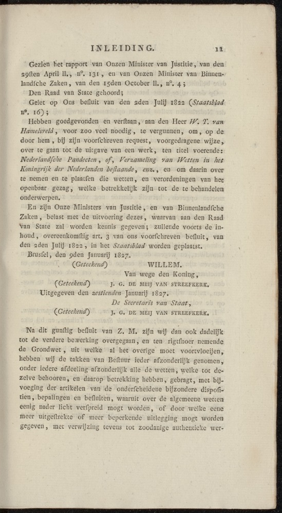 Nederlandsche pandecten, of Verzameling van wetten in het Koningrijk der Nederlanden / door W.Y. van Hamelsveld - 