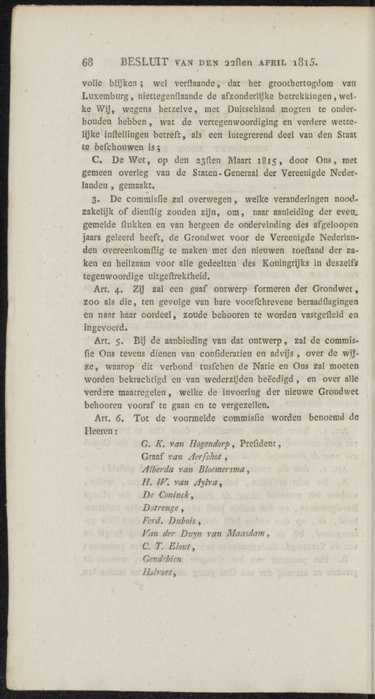 Nederlandsche pandecten, of Verzameling van wetten in het Koningrijk der Nederlanden / door W.Y. van Hamelsveld - 