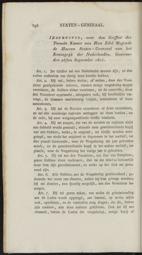 Nederlandsche pandecten, of Verzameling van wetten in het Koningrijk der Nederlanden / door W.Y. van Hamelsveld - 