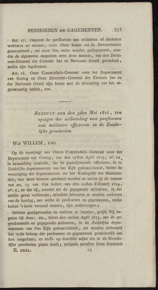 Nederlandsche pandecten, of Verzameling van wetten in het Koningrijk der Nederlanden / door W.Y. van Hamelsveld - 