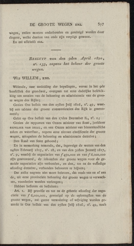 Nederlandsche pandecten, of Verzameling van wetten in het Koningrijk der Nederlanden / door W.Y. van Hamelsveld - 