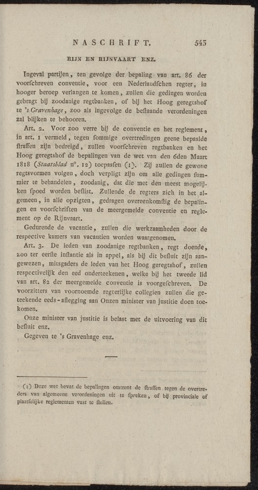 Nederlandsche pandecten, of Verzameling van wetten in het Koningrijk der Nederlanden / door W.Y. van Hamelsveld - 