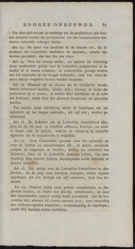 Nederlandsche pandecten, of Verzameling van wetten in het Koningrijk der Nederlanden / door W.Y. van Hamelsveld - 