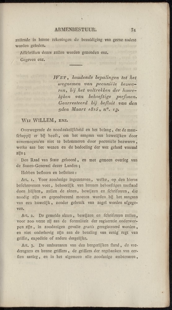 Nederlandsche pandecten, of Verzameling van wetten in het Koningrijk der Nederlanden / door W.Y. van Hamelsveld - 