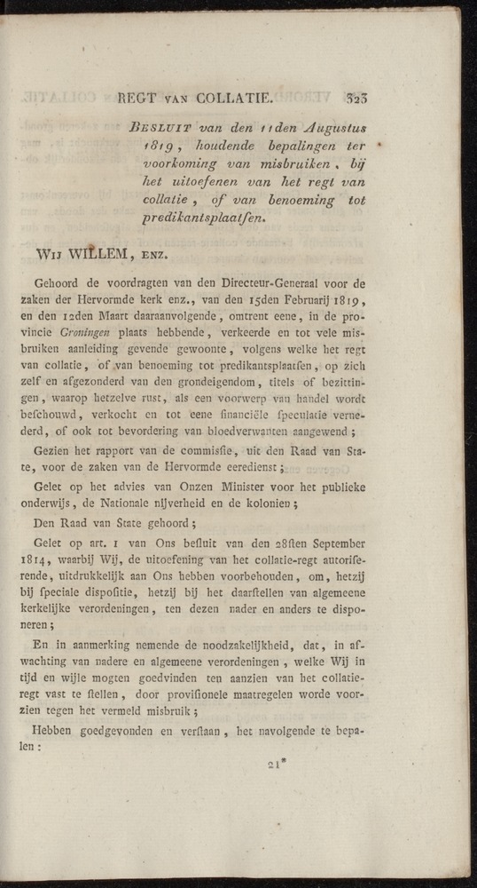 Nederlandsche pandecten, of Verzameling van wetten in het Koningrijk der Nederlanden / door W.Y. van Hamelsveld - 