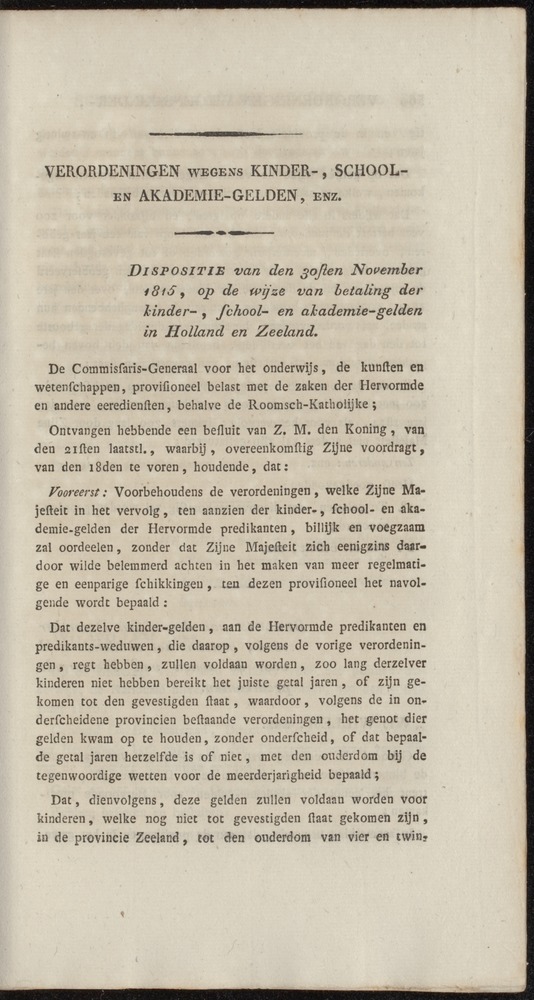 Nederlandsche pandecten, of Verzameling van wetten in het Koningrijk der Nederlanden / door W.Y. van Hamelsveld - 
