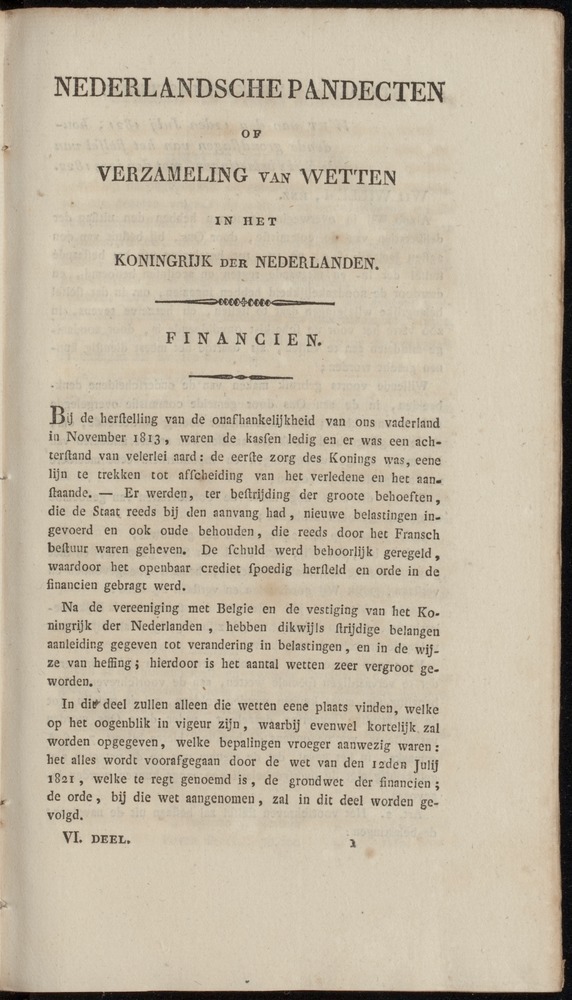 Nederlandsche pandecten, of Verzameling van wetten in het Koningrijk der Nederlanden / door W.Y. van Hamelsveld - 
