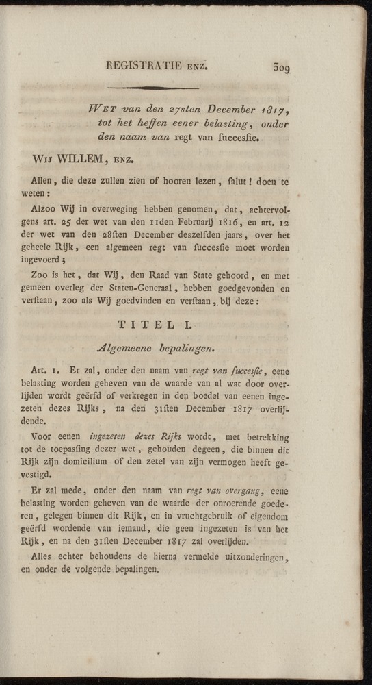 Nederlandsche pandecten, of Verzameling van wetten in het Koningrijk der Nederlanden / door W.Y. van Hamelsveld - 