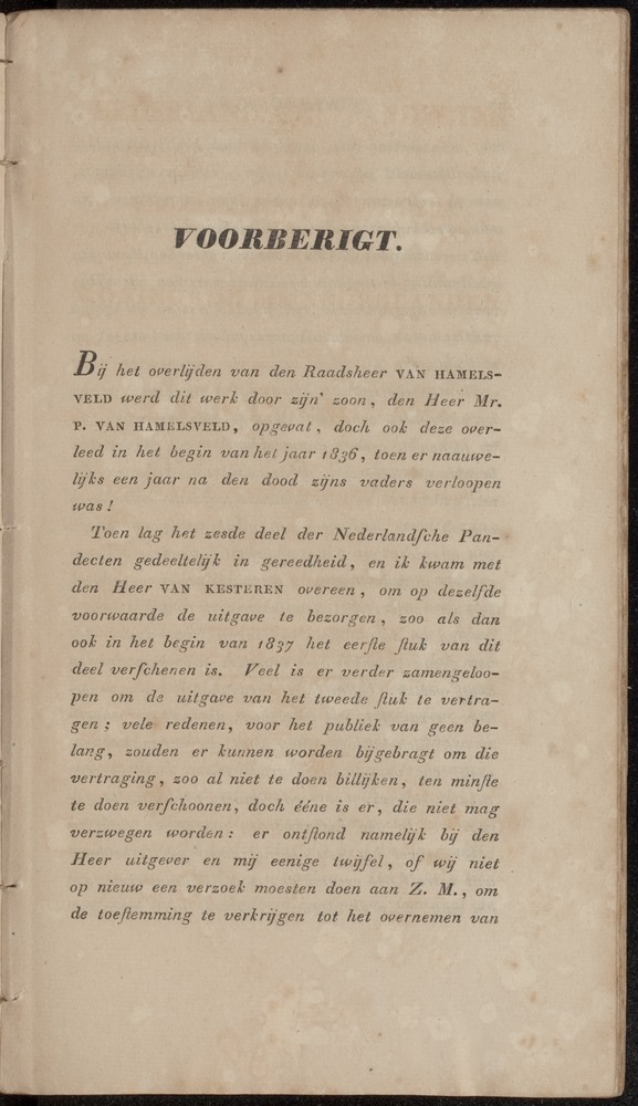 Nederlandsche pandecten, of Verzameling van wetten in het Koningrijk der Nederlanden / door W.Y. van Hamelsveld - 