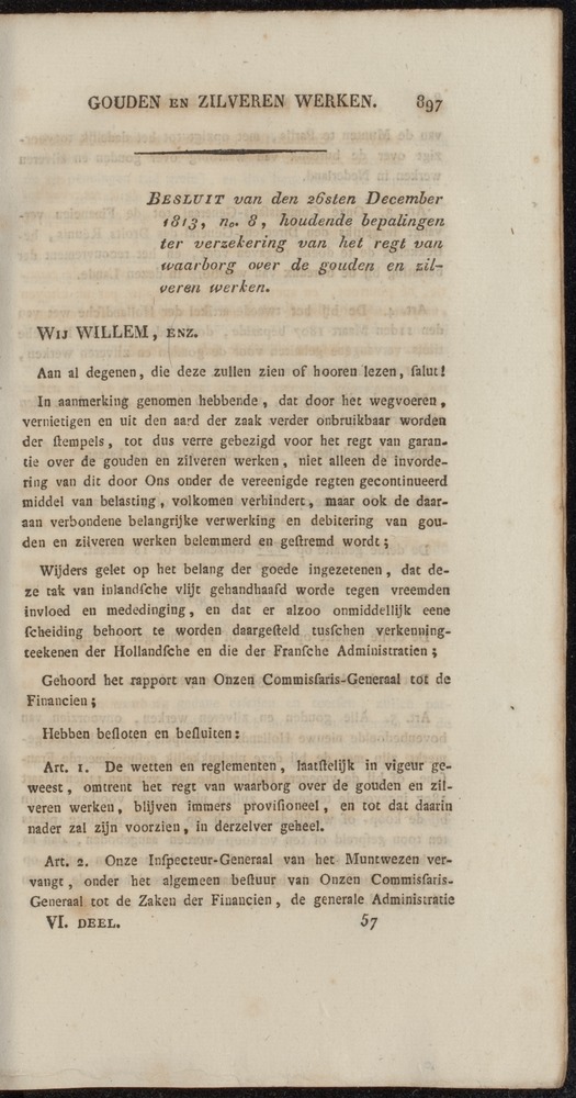 Nederlandsche pandecten, of Verzameling van wetten in het Koningrijk der Nederlanden / door W.Y. van Hamelsveld - 