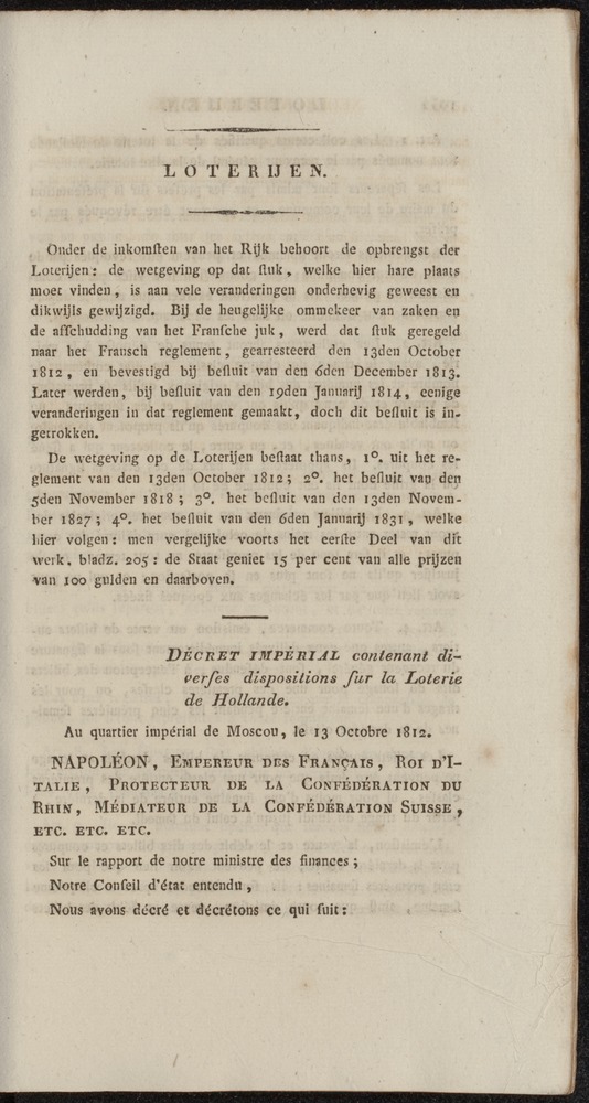 Nederlandsche pandecten, of Verzameling van wetten in het Koningrijk der Nederlanden / door W.Y. van Hamelsveld - 