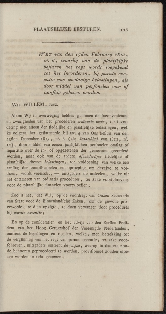 Nederlandsche pandecten, of Verzameling van wetten in het Koningrijk der Nederlanden / door W.Y. van Hamelsveld - 