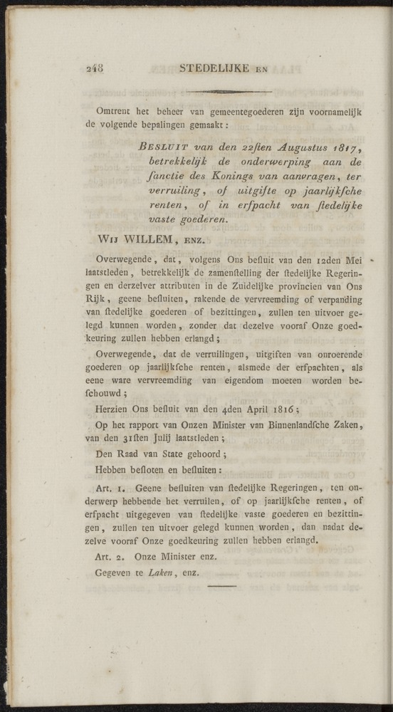 Nederlandsche pandecten, of Verzameling van wetten in het Koningrijk der Nederlanden / door W.Y. van Hamelsveld - 