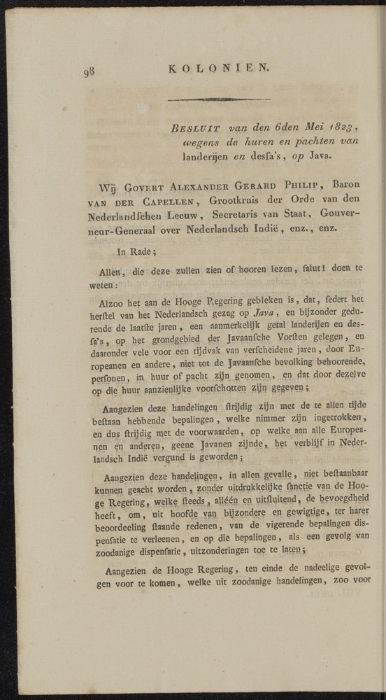 Nederlandsche pandecten, of Verzameling van wetten in het Koningrijk der Nederlanden / door W.Y. van Hamelsveld - 