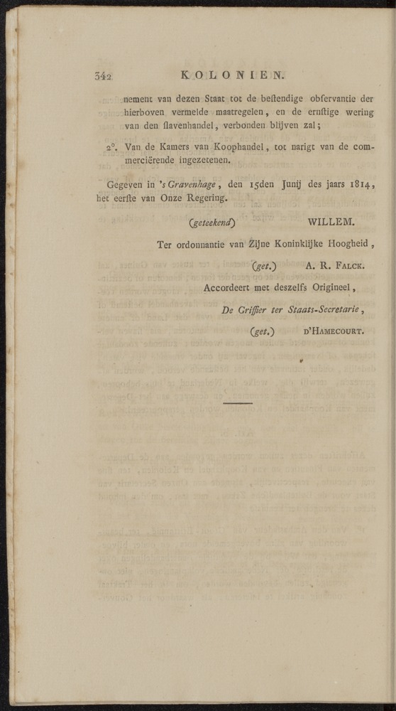 Nederlandsche pandecten, of Verzameling van wetten in het Koningrijk der Nederlanden / door W.Y. van Hamelsveld - 