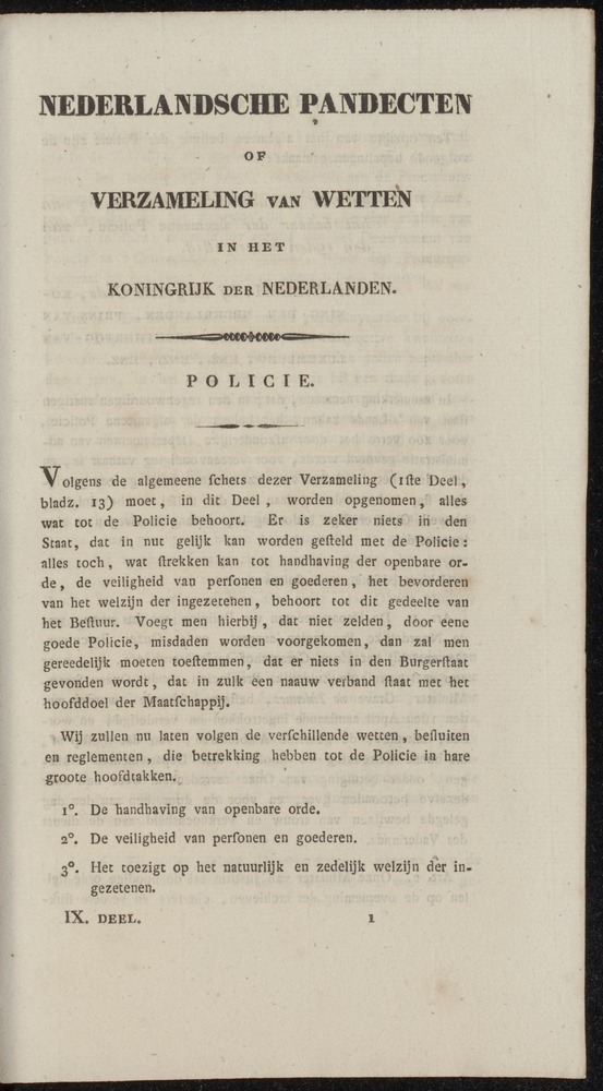 Nederlandsche pandecten, of Verzameling van wetten in het Koningrijk der Nederlanden / door W.Y. van Hamelsveld - 