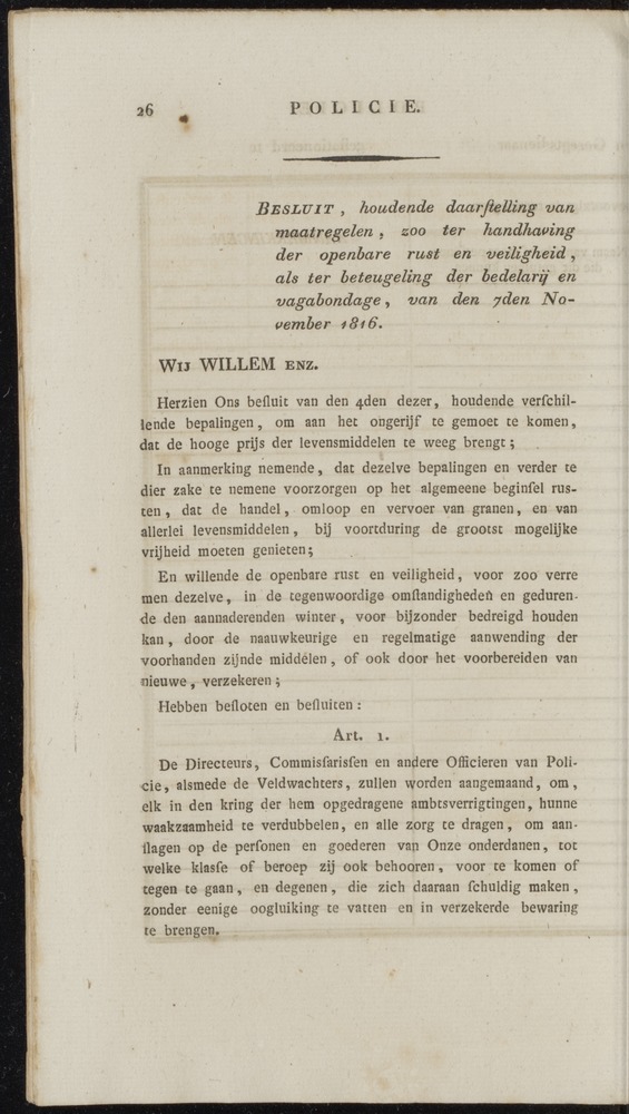 Nederlandsche pandecten, of Verzameling van wetten in het Koningrijk der Nederlanden / door W.Y. van Hamelsveld - 
