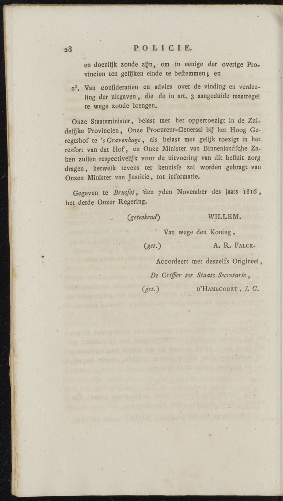 Nederlandsche pandecten, of Verzameling van wetten in het Koningrijk der Nederlanden / door W.Y. van Hamelsveld - 