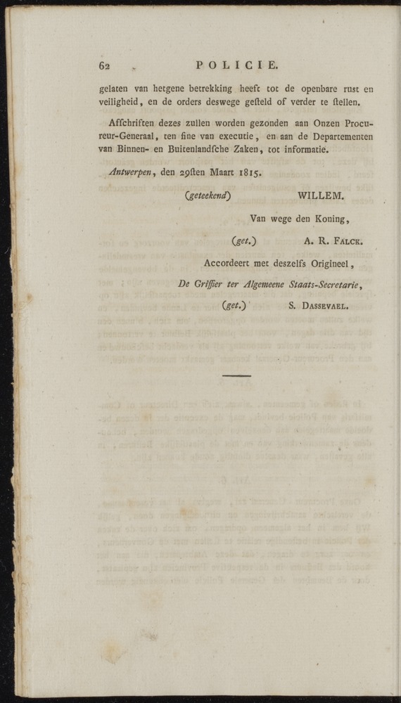 Nederlandsche pandecten, of Verzameling van wetten in het Koningrijk der Nederlanden / door W.Y. van Hamelsveld - 