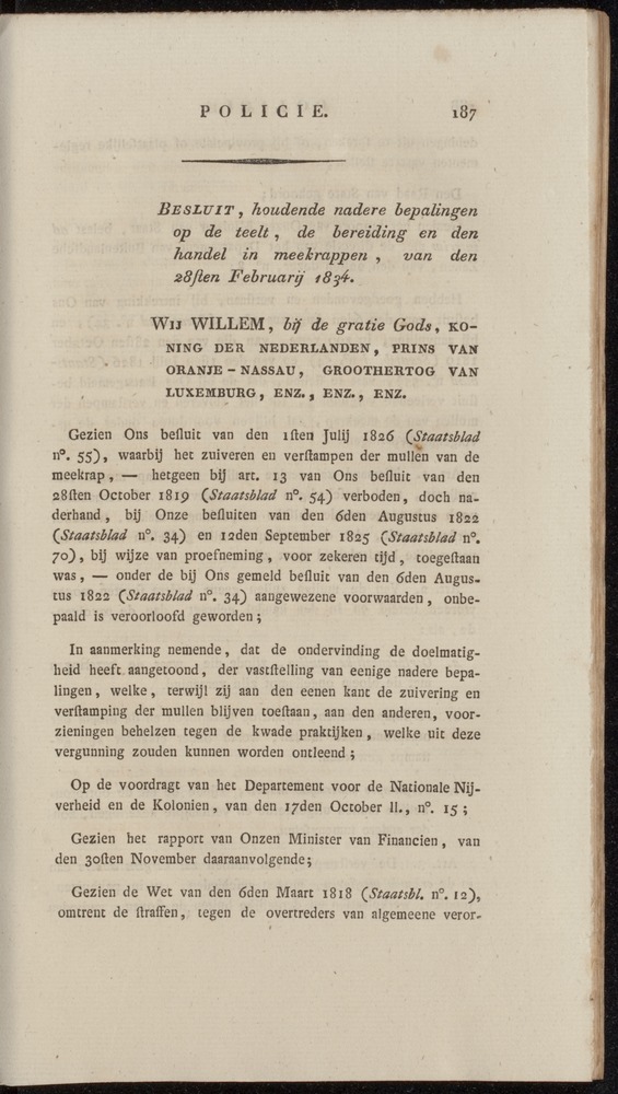 Nederlandsche pandecten, of Verzameling van wetten in het Koningrijk der Nederlanden / door W.Y. van Hamelsveld - 