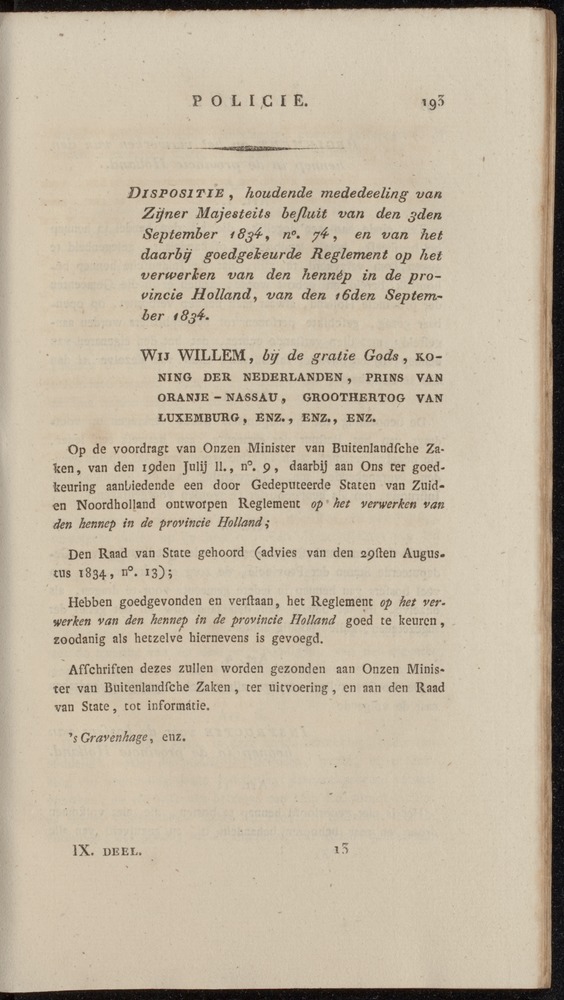 Nederlandsche pandecten, of Verzameling van wetten in het Koningrijk der Nederlanden / door W.Y. van Hamelsveld - 