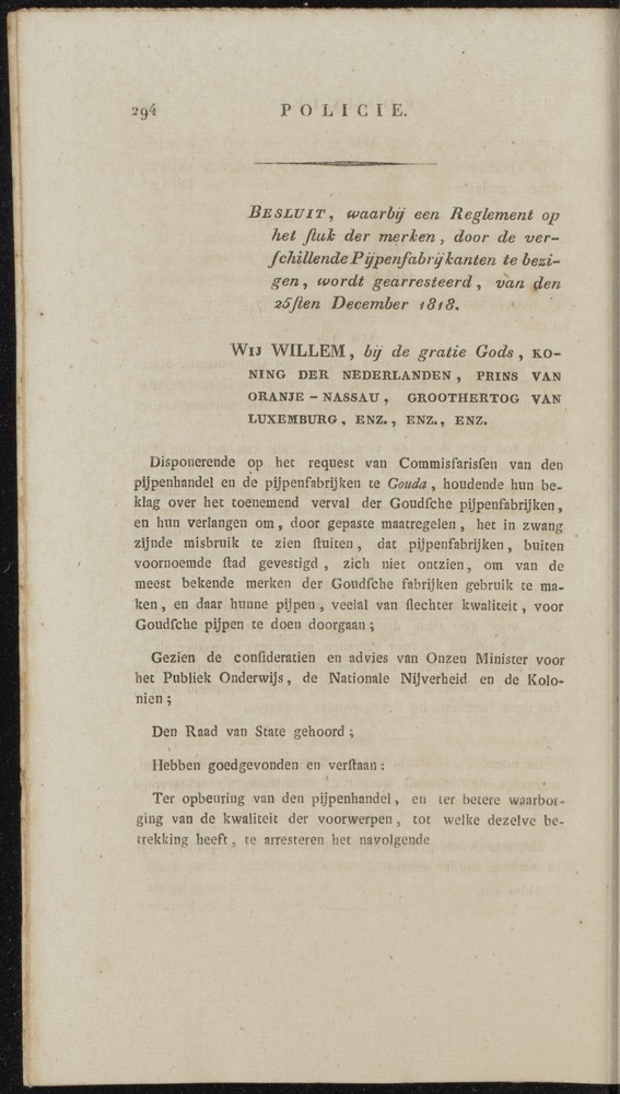Nederlandsche pandecten, of Verzameling van wetten in het Koningrijk der Nederlanden / door W.Y. van Hamelsveld - 