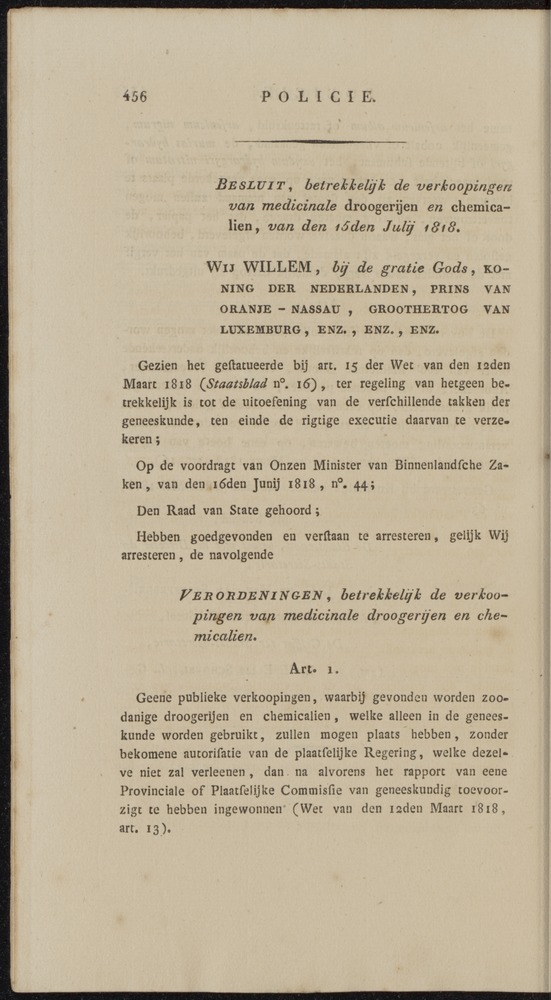 Nederlandsche pandecten, of Verzameling van wetten in het Koningrijk der Nederlanden / door W.Y. van Hamelsveld - 