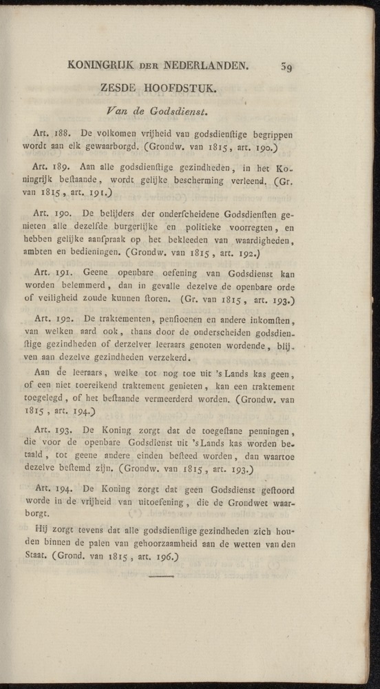 Nederlandsche pandecten, of Verzameling van wetten in het Koningrijk der Nederlanden / door W.Y. van Hamelsveld - 