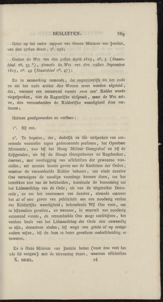 Nederlandsche pandecten, of Verzameling van wetten in het Koningrijk der Nederlanden / door W.Y. van Hamelsveld - 