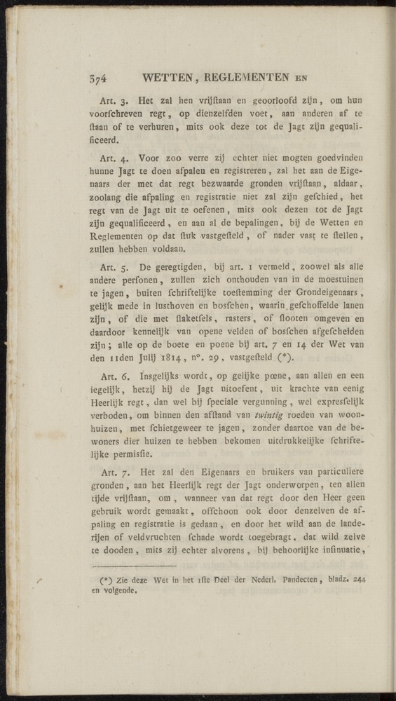Nederlandsche pandecten, of Verzameling van wetten in het Koningrijk der Nederlanden / door W.Y. van Hamelsveld - 