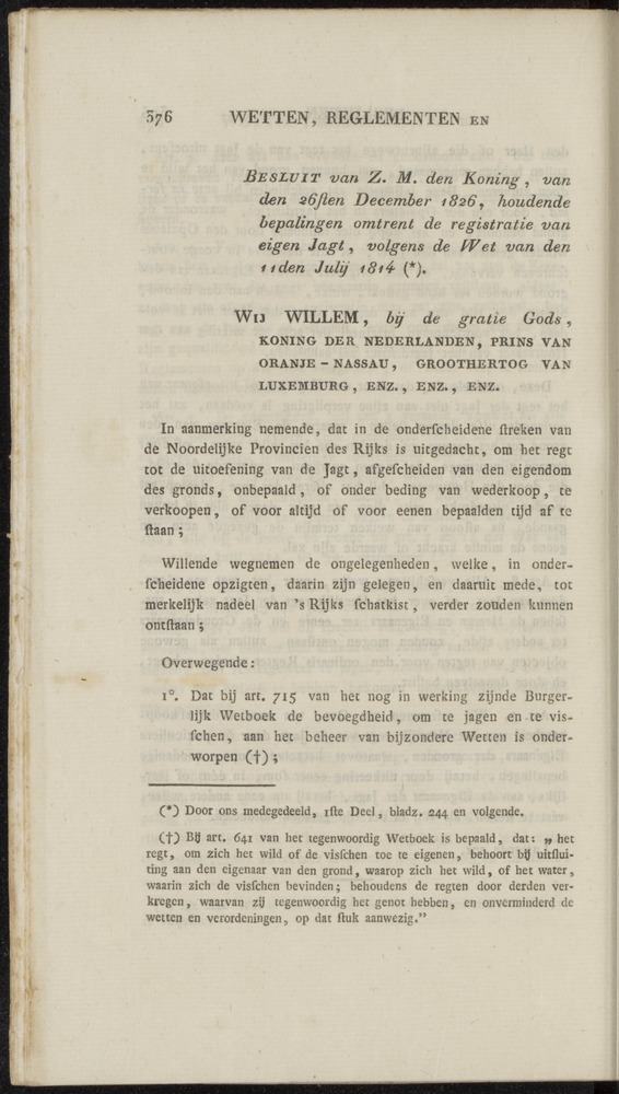 Nederlandsche pandecten, of Verzameling van wetten in het Koningrijk der Nederlanden / door W.Y. van Hamelsveld - 
