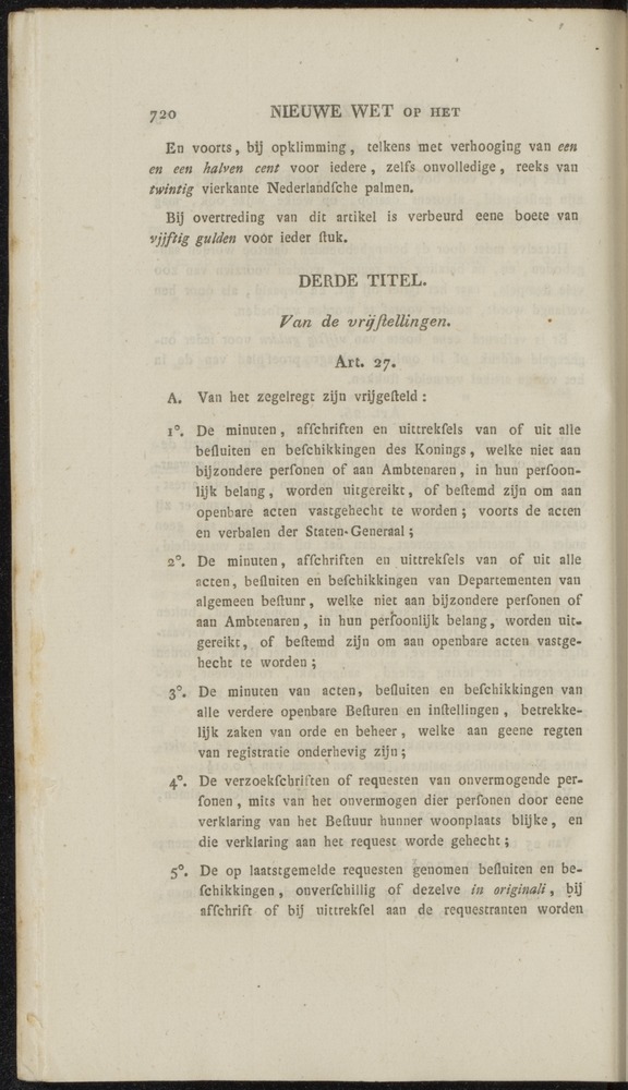 Nederlandsche pandecten, of Verzameling van wetten in het Koningrijk der Nederlanden / door W.Y. van Hamelsveld - 