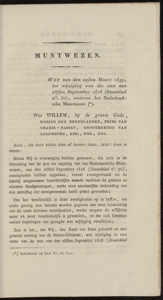 Nederlandsche pandecten, of Verzameling van wetten in het Koningrijk der Nederlanden / door W.Y. van Hamelsveld - 