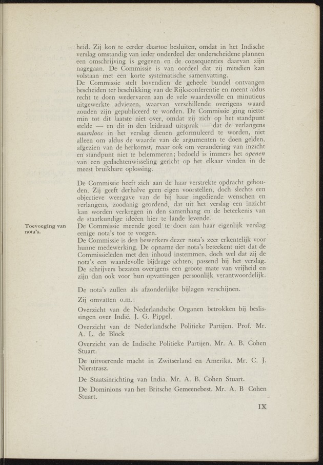 Verslag van de commissie van onderzoek naar de opvattingen in Nederland omtrent de plaats van de overzeesche gebiedsdeelen in het koninkrijk : ingesteld bij ministerieel besluit van 30 augustus 1945 / [voorzitter: W.H. van Helsdingen] - 