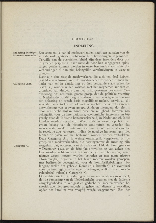 Verslag van de commissie van onderzoek naar de opvattingen in Nederland omtrent de plaats van de overzeesche gebiedsdeelen in het koninkrijk : ingesteld bij ministerieel besluit van 30 augustus 1945 / [voorzitter: W.H. van Helsdingen] - 