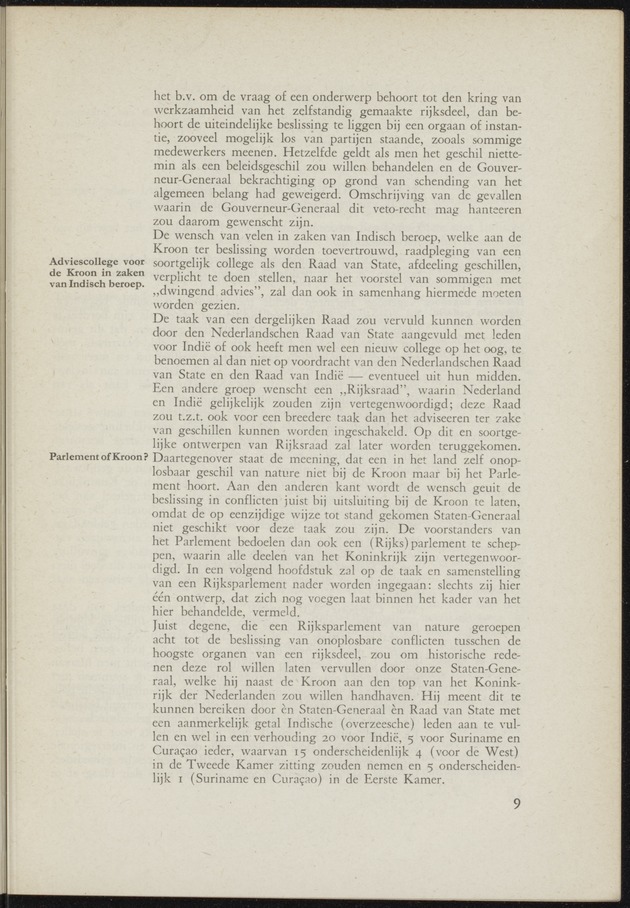 Verslag van de commissie van onderzoek naar de opvattingen in Nederland omtrent de plaats van de overzeesche gebiedsdeelen in het koninkrijk : ingesteld bij ministerieel besluit van 30 augustus 1945 / [voorzitter: W.H. van Helsdingen] - 