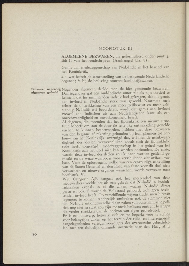 Verslag van de commissie van onderzoek naar de opvattingen in Nederland omtrent de plaats van de overzeesche gebiedsdeelen in het koninkrijk : ingesteld bij ministerieel besluit van 30 augustus 1945 / [voorzitter: W.H. van Helsdingen] - 