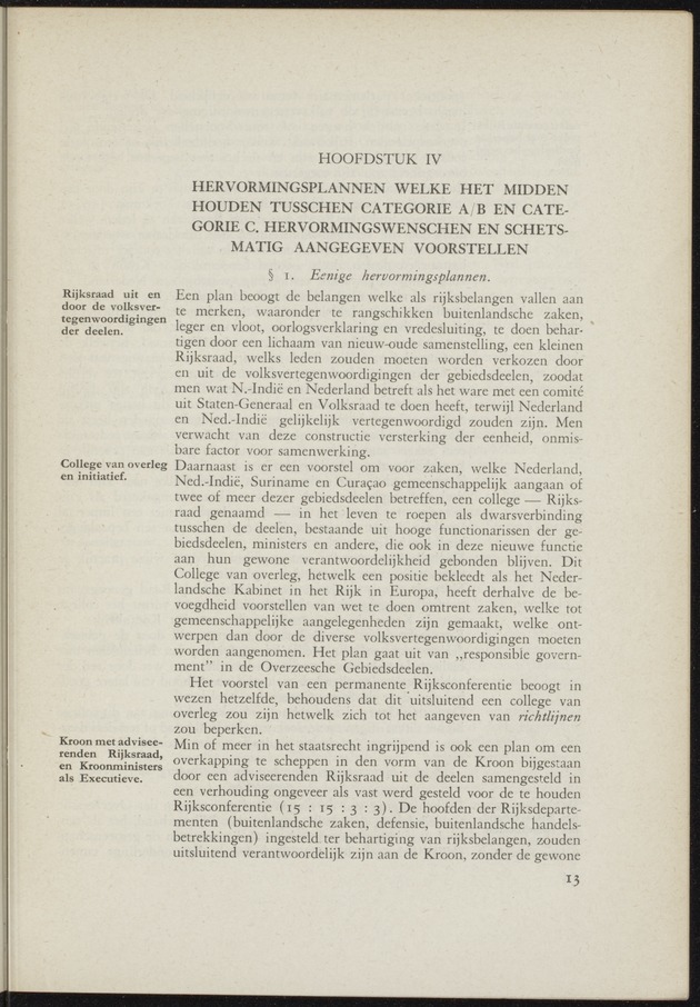 Verslag van de commissie van onderzoek naar de opvattingen in Nederland omtrent de plaats van de overzeesche gebiedsdeelen in het koninkrijk : ingesteld bij ministerieel besluit van 30 augustus 1945 / [voorzitter: W.H. van Helsdingen] - 