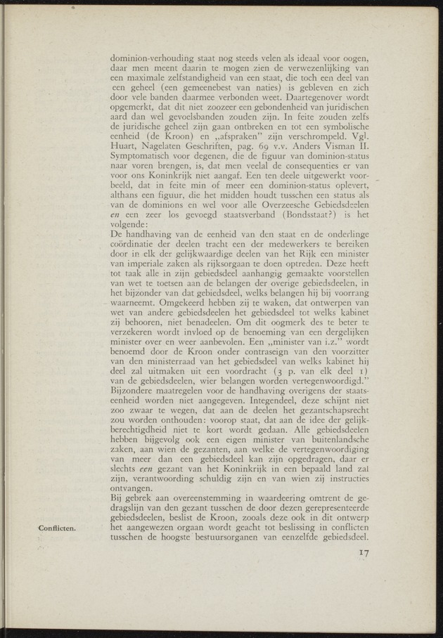 Verslag van de commissie van onderzoek naar de opvattingen in Nederland omtrent de plaats van de overzeesche gebiedsdeelen in het koninkrijk : ingesteld bij ministerieel besluit van 30 augustus 1945 / [voorzitter: W.H. van Helsdingen] - 