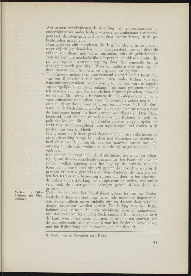 Verslag van de commissie van onderzoek naar de opvattingen in Nederland omtrent de plaats van de overzeesche gebiedsdeelen in het koninkrijk : ingesteld bij ministerieel besluit van 30 augustus 1945 / [voorzitter: W.H. van Helsdingen] - 