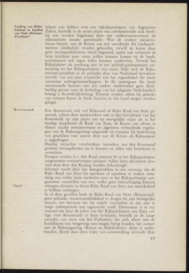 Verslag van de commissie van onderzoek naar de opvattingen in Nederland omtrent de plaats van de overzeesche gebiedsdeelen in het koninkrijk : ingesteld bij ministerieel besluit van 30 augustus 1945 / [voorzitter: W.H. van Helsdingen] - 
