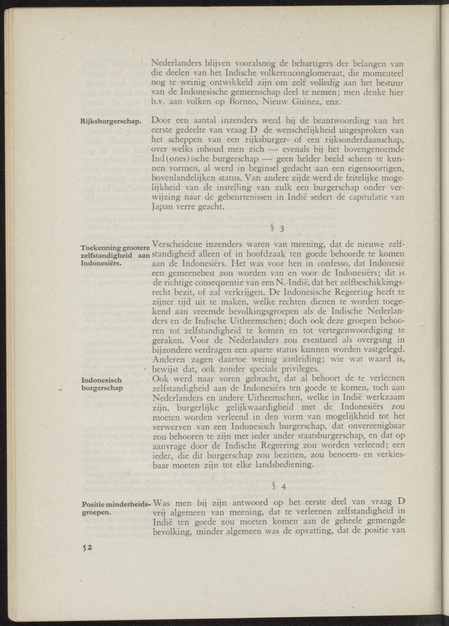 Verslag van de commissie van onderzoek naar de opvattingen in Nederland omtrent de plaats van de overzeesche gebiedsdeelen in het koninkrijk : ingesteld bij ministerieel besluit van 30 augustus 1945 / [voorzitter: W.H. van Helsdingen] - 