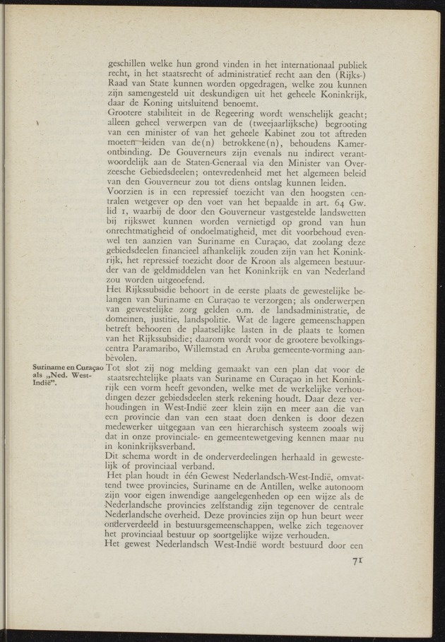Verslag van de commissie van onderzoek naar de opvattingen in Nederland omtrent de plaats van de overzeesche gebiedsdeelen in het koninkrijk : ingesteld bij ministerieel besluit van 30 augustus 1945 / [voorzitter: W.H. van Helsdingen] - 
