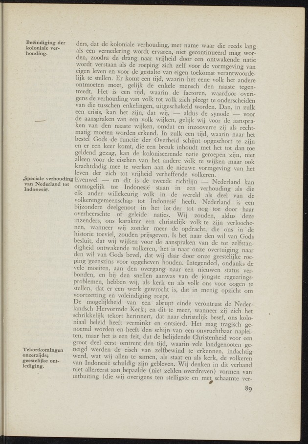 Verslag van de commissie van onderzoek naar de opvattingen in Nederland omtrent de plaats van de overzeesche gebiedsdeelen in het koninkrijk : ingesteld bij ministerieel besluit van 30 augustus 1945 / [voorzitter: W.H. van Helsdingen] - 